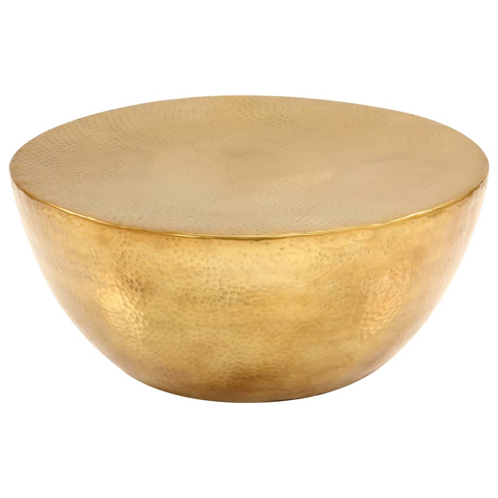 Table basse Aluminium martelé 70x30 cm Laiton - XIOS