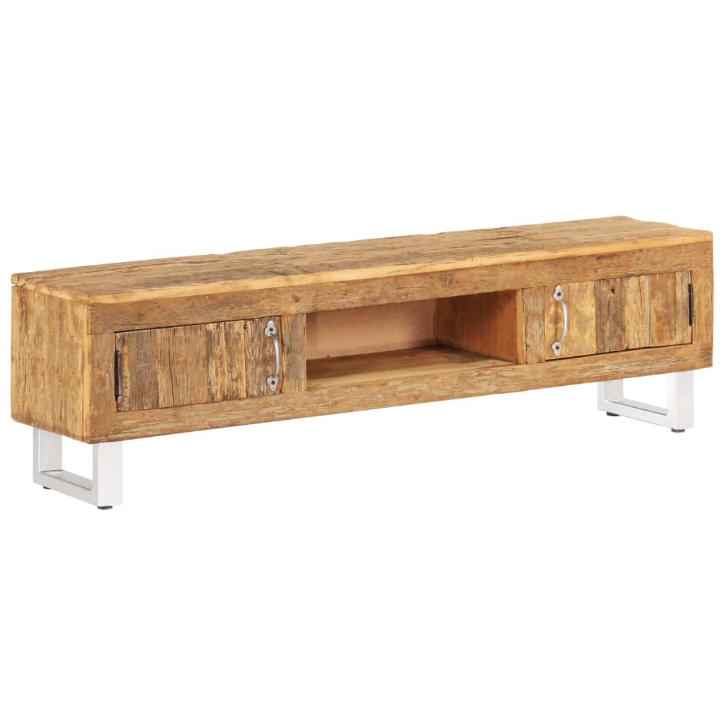 Meuble TV Bois de récupération massif 140x30x40 cm - XIOS