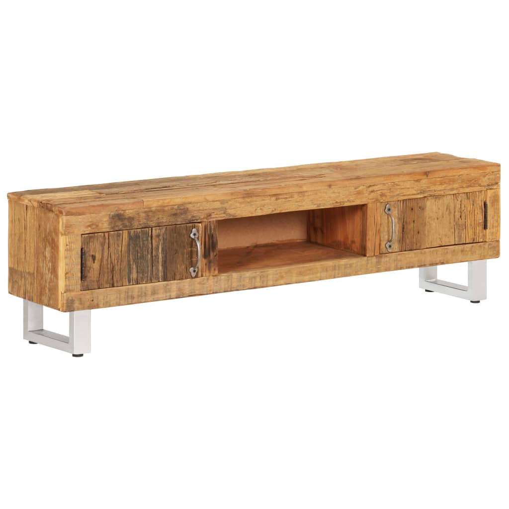 Meuble TV Bois de récupération massif 140x30x40 cm - XIOS