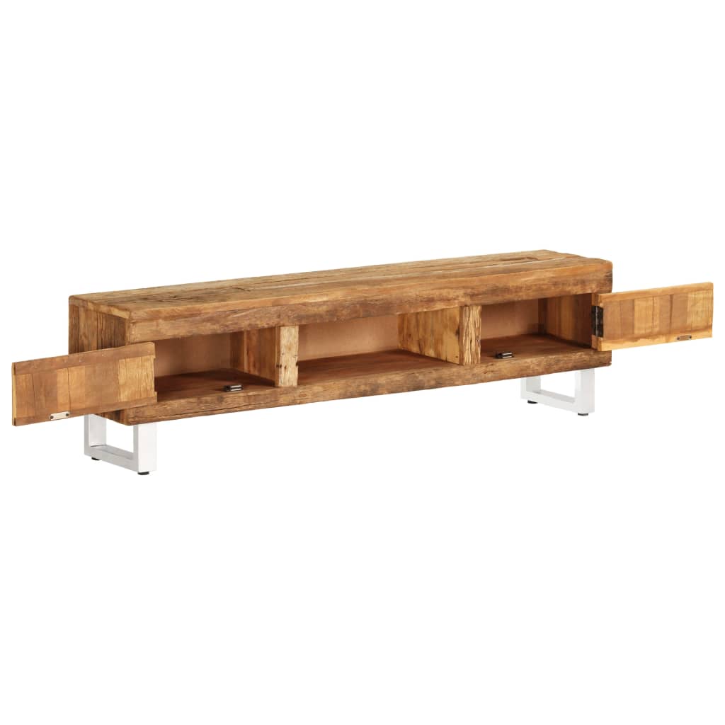 Meuble TV Bois de récupération massif 140x30x40 cm - XIOS