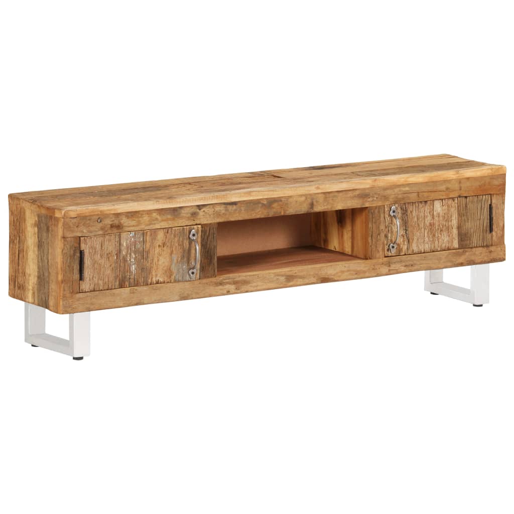 Meuble TV Bois de récupération massif 140x30x40 cm - XIOS