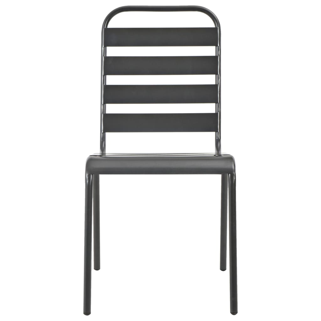 Mobilier de bistro 3 pcs Acier Gris foncé - XIOS