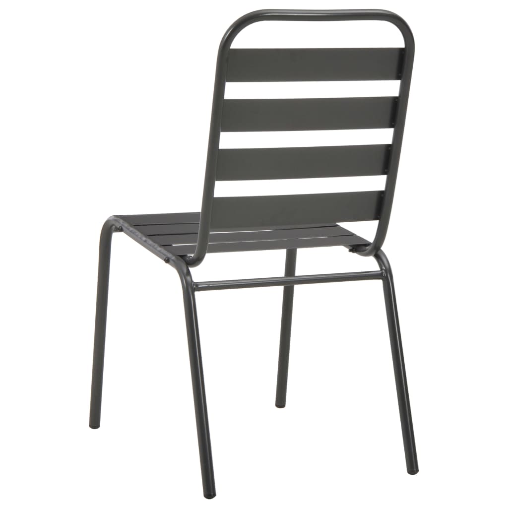 Mobilier de bistro 3 pcs Acier Gris foncé - XIOS