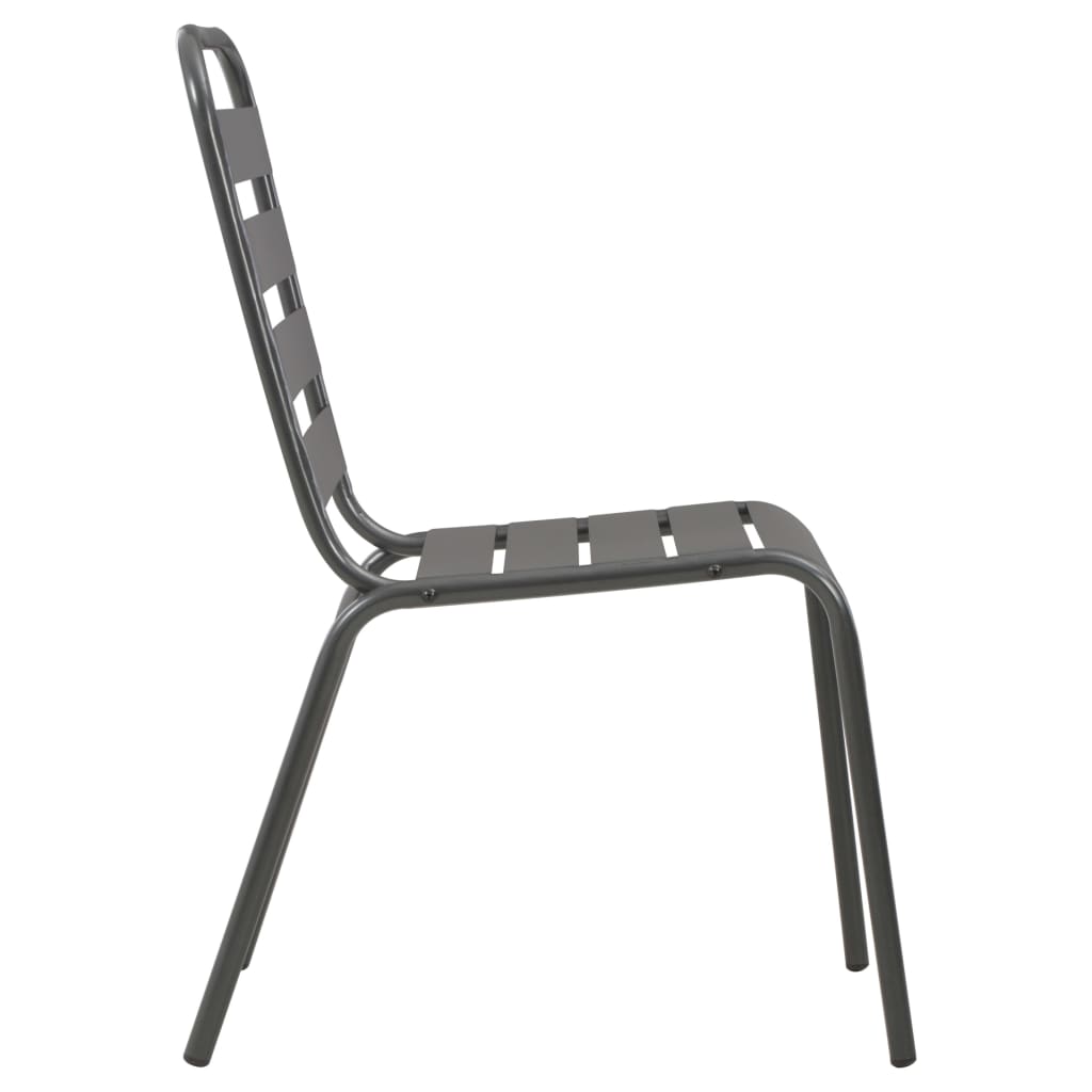 Ensemble à manger d'extérieur 5 pcs Acier Gris foncé - XIOS
