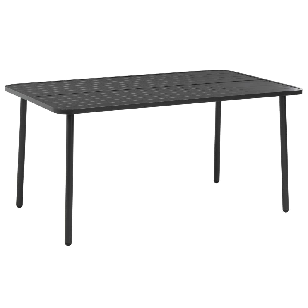 Ensemble à manger d'extérieur 7 pcs Acier Gris foncé - XIOS
