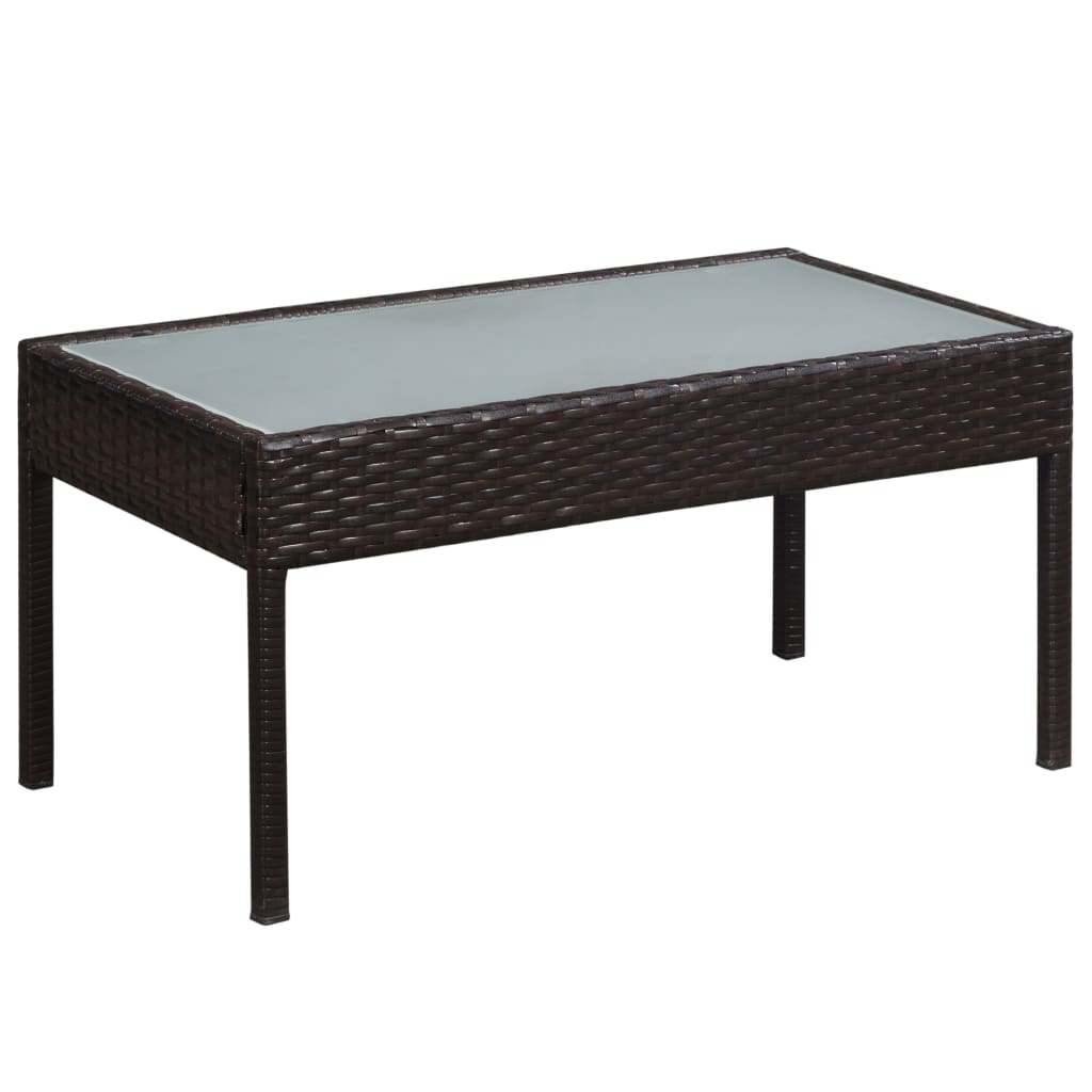 Salon de jardin 5 pcs avec coussins Résine tressée Marron - XIOS