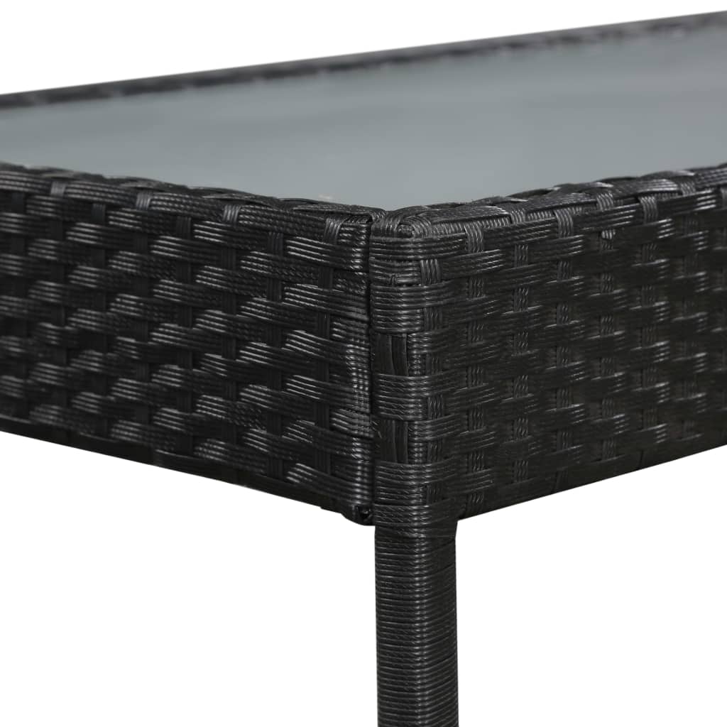Salon de jardin 5 pcs avec coussins résine tressée noir - XIOS