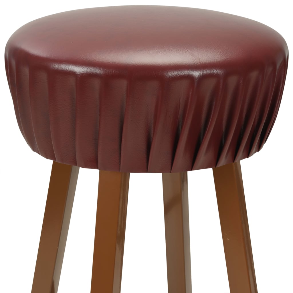 Chaises de bar lot de 2 marron similicuir - XIOS