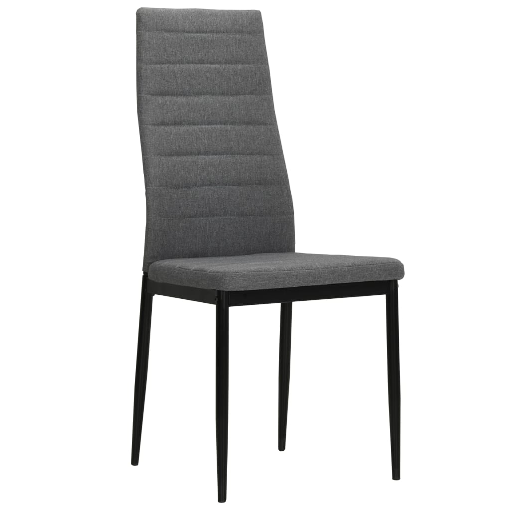Chaises à manger lot de 2 gris clair tissu - XIOS