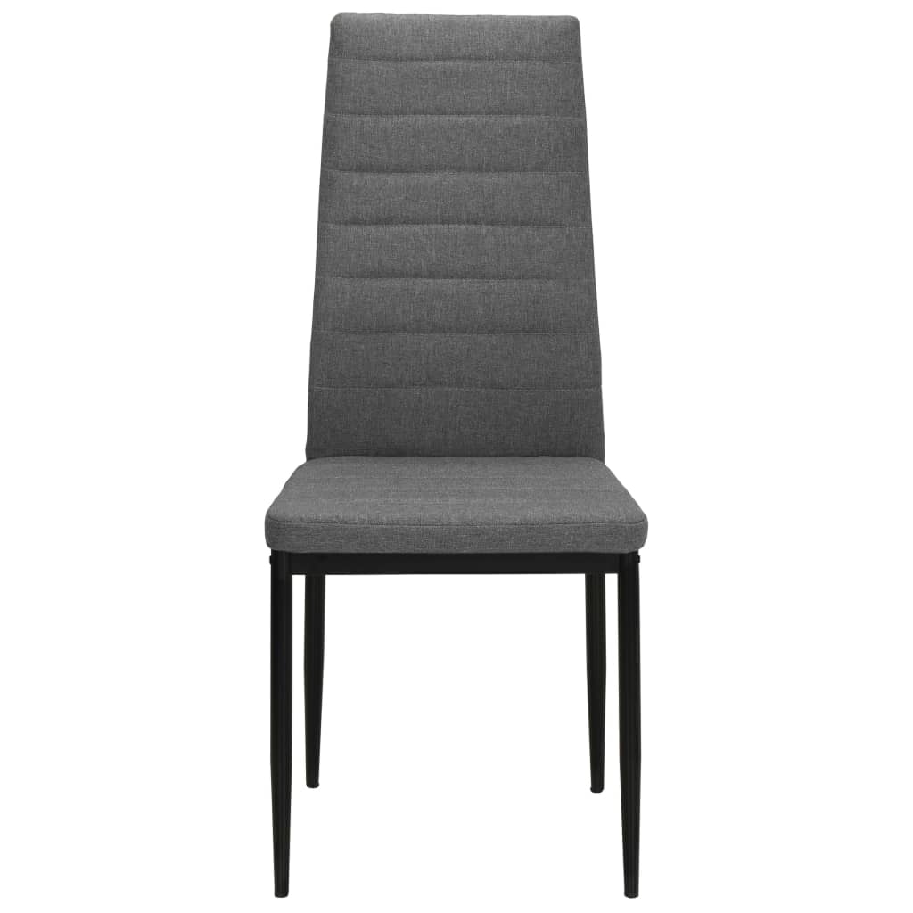 Chaises à manger lot de 4 gris clair tissu - XIOS