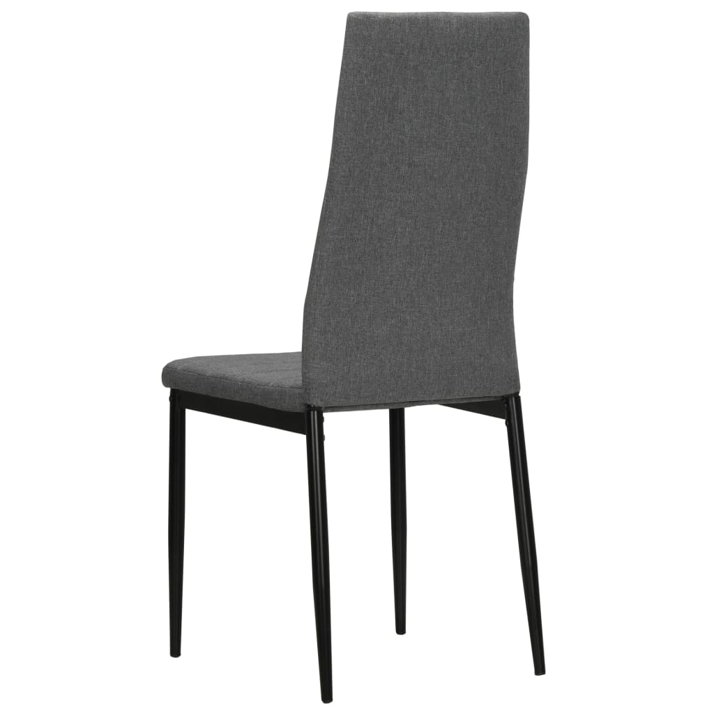 Chaises à manger lot de 4 gris clair tissu - XIOS