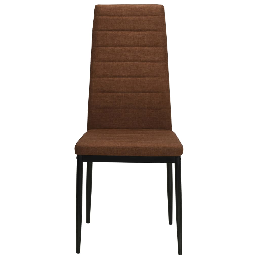 Chaises à manger lot de 2 marron tissu - XIOS