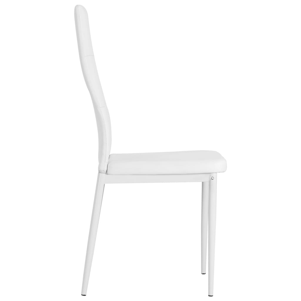 Chaises à manger lot de 4 blanc similicuir - XIOS