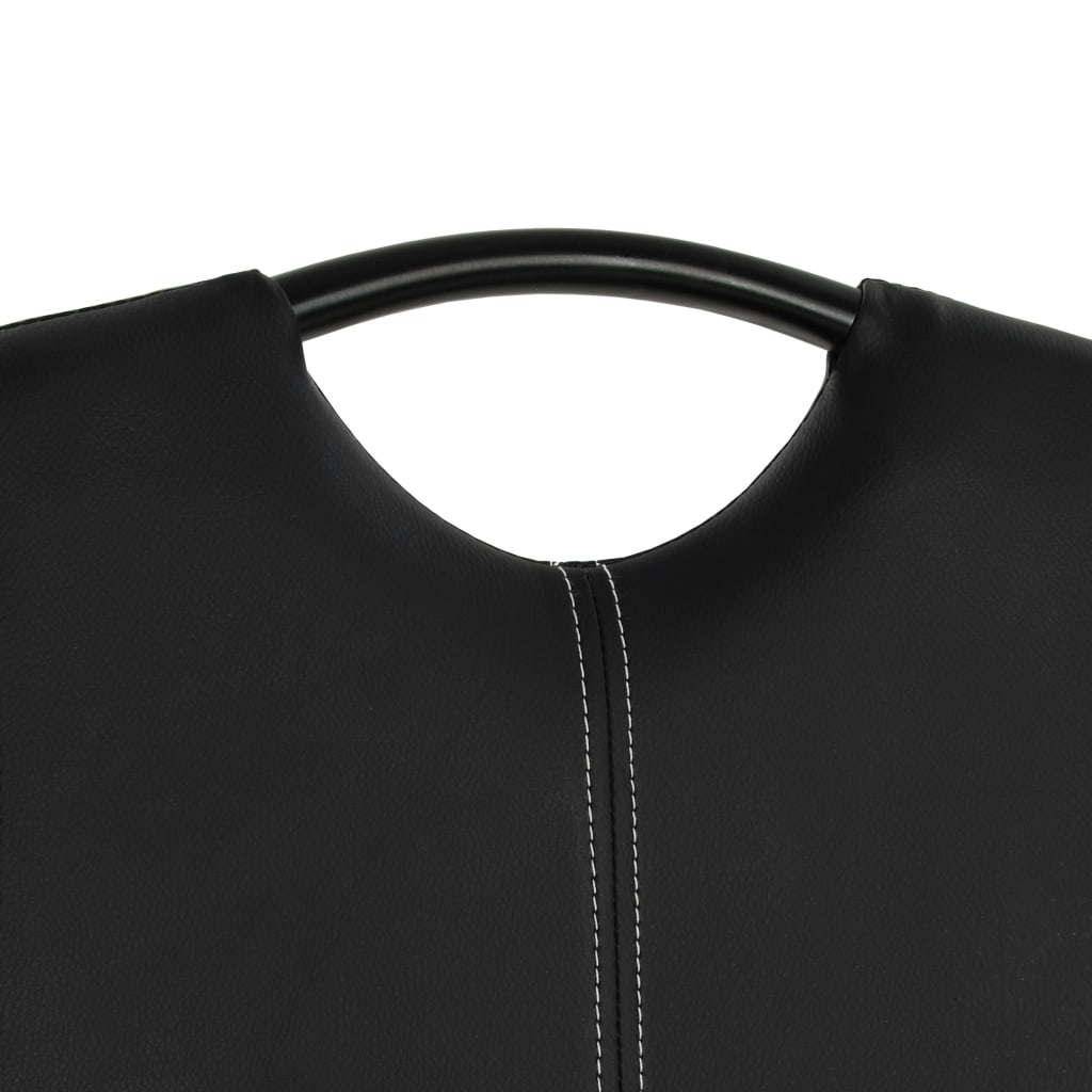 Chaises à manger cantilever lot de 2 noir similicuir - XIOS