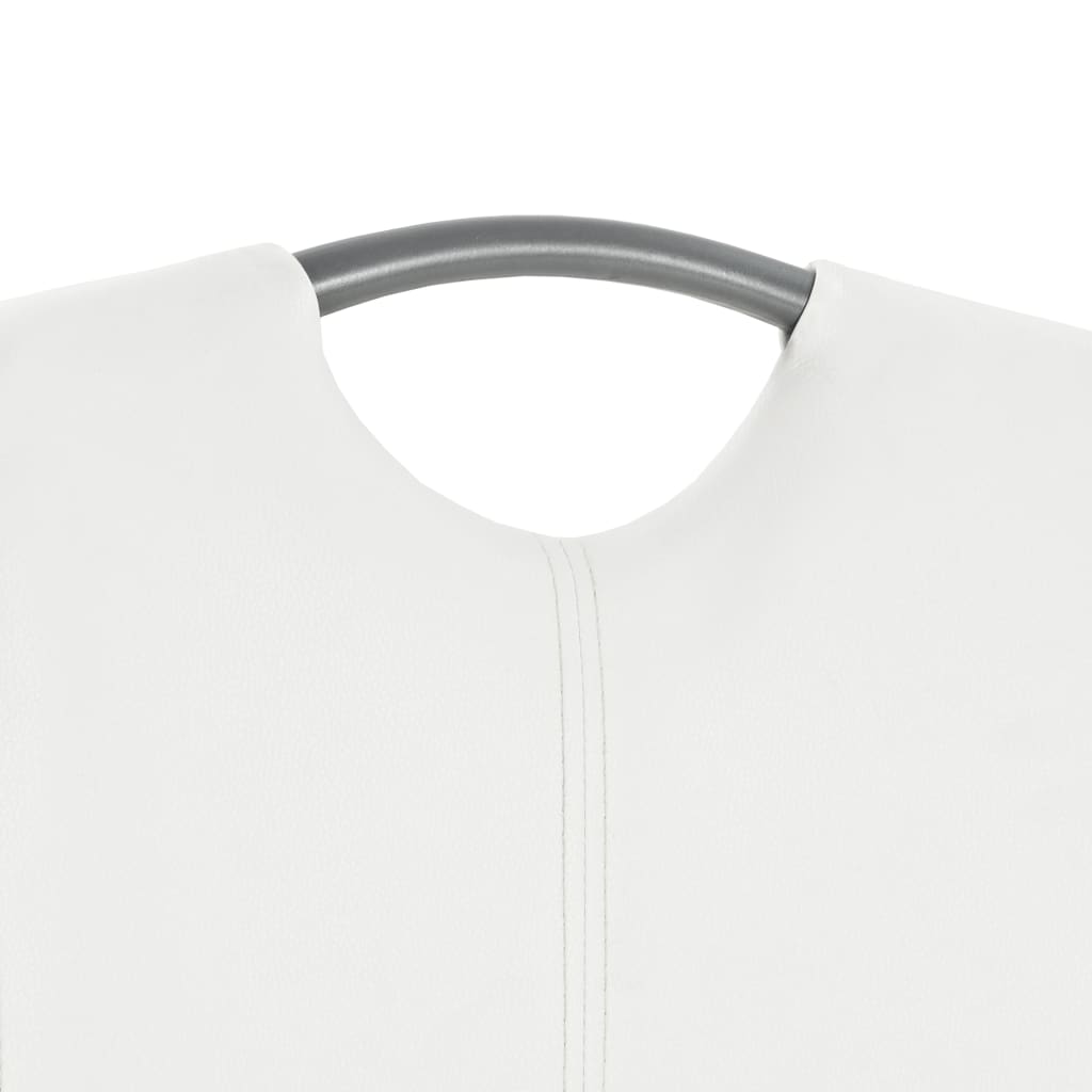 Chaises à manger cantilever lot de 4 blanc similicuir - XIOS