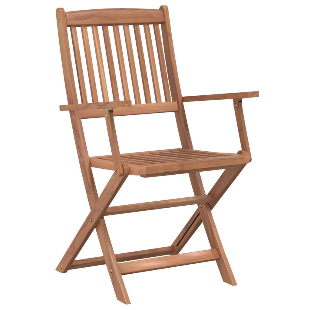 Ensemble à manger d'extérieur pliable 5pcs Bois d'acacia solide - XIOS