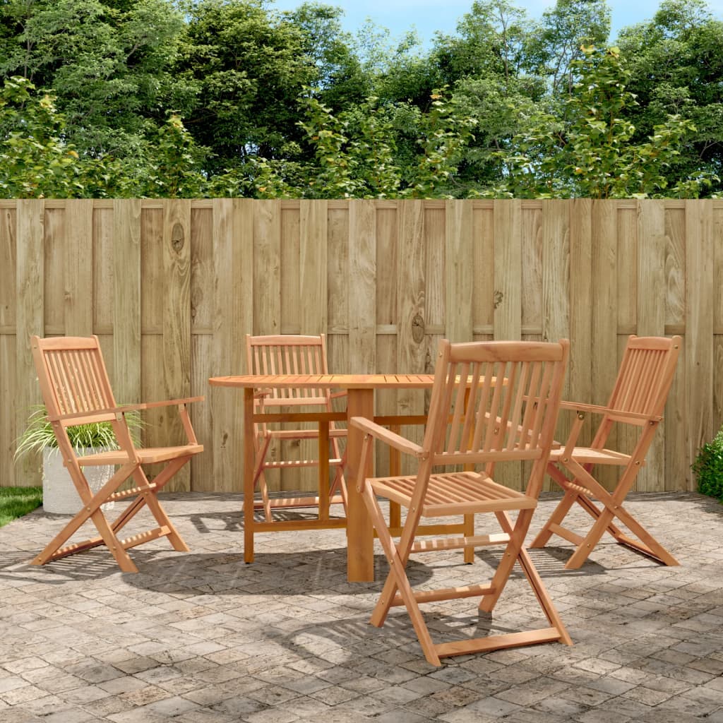 Ensemble à manger d'extérieur pliable 5pcs Bois d'acacia solide - XIOS