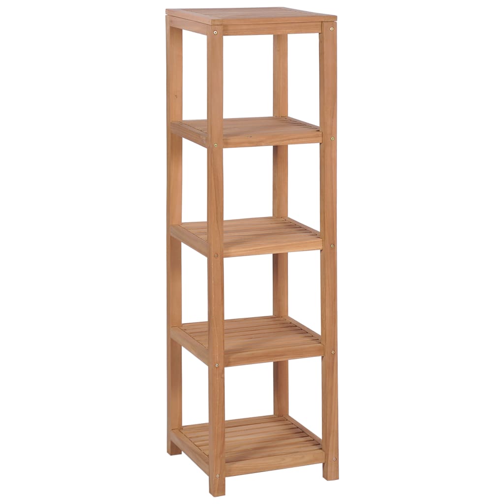 Support de rangement de bain 4 niveaux teck massif 42x42x165 cm - XIOS