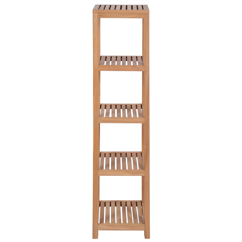 Support de rangement de bain 4 niveaux teck massif 42x42x165 cm - XIOS