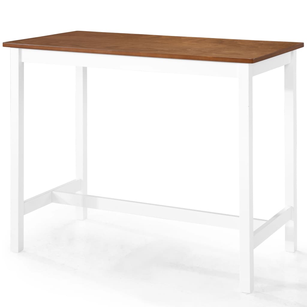 Table et tabouret de bar 5 pcs Bois massif - XIOS