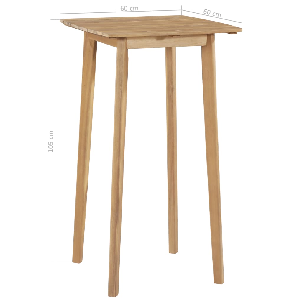 Ensemble à manger d'extérieur 5 pcs Bois d'acacia solide - XIOS