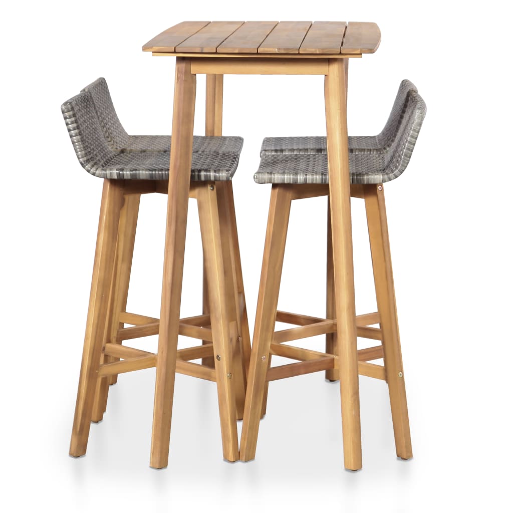 Ensemble à manger d'extérieur 5 pcs Bois d'acacia solide - XIOS