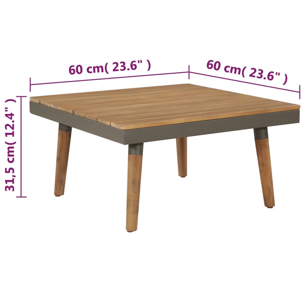 Salon de jardin 4pcs et coussins Bois d'acacia solide Marron - XIOS