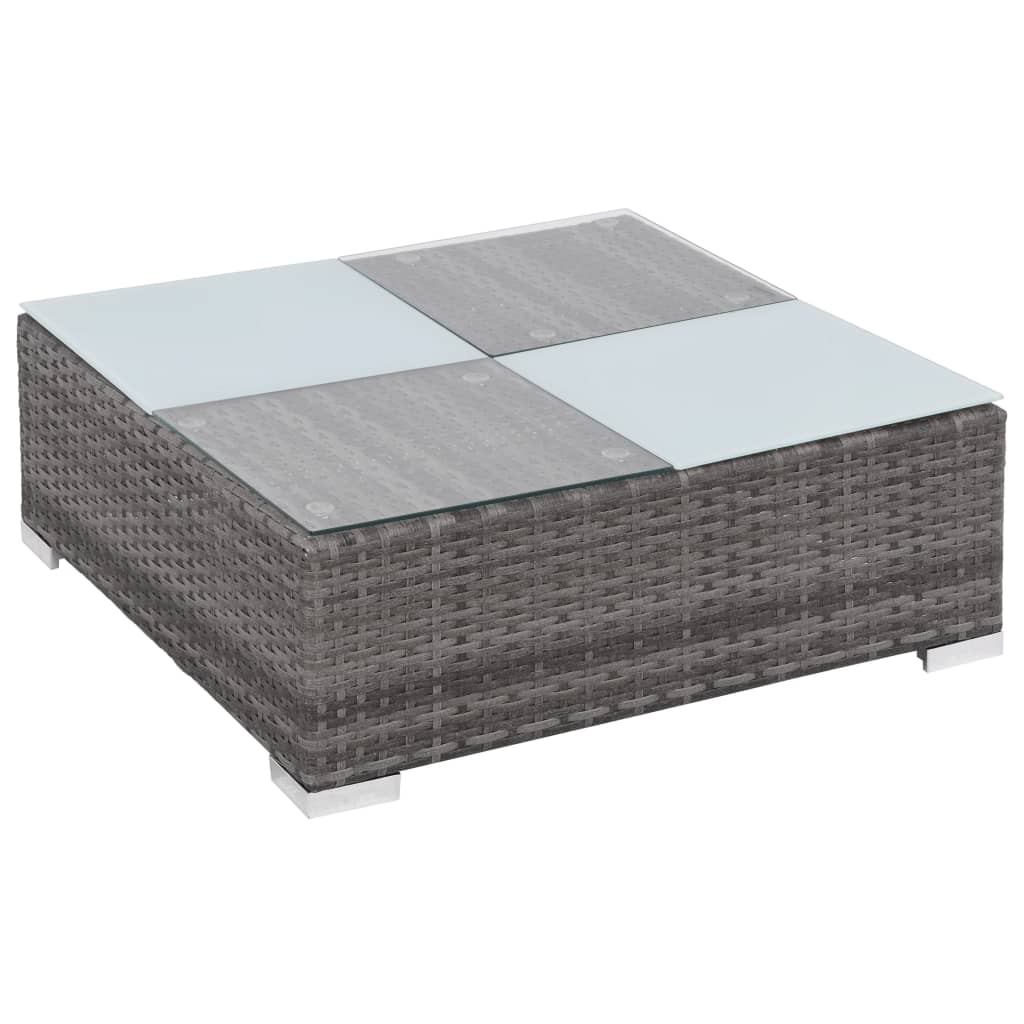 Salon de jardin 8 pcs avec coussins Résine tressée Gris - XIOS