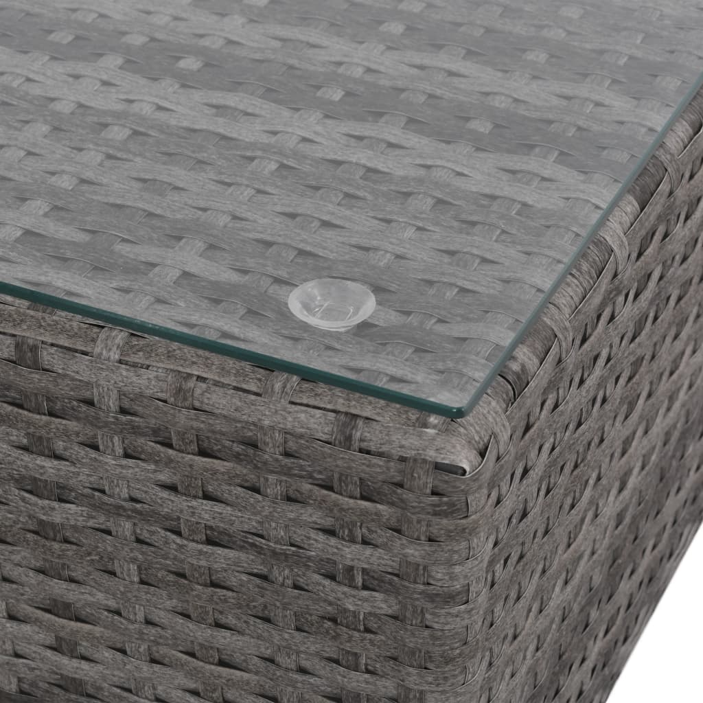 Salon de jardin 8 pcs avec coussins Résine tressée Gris - XIOS