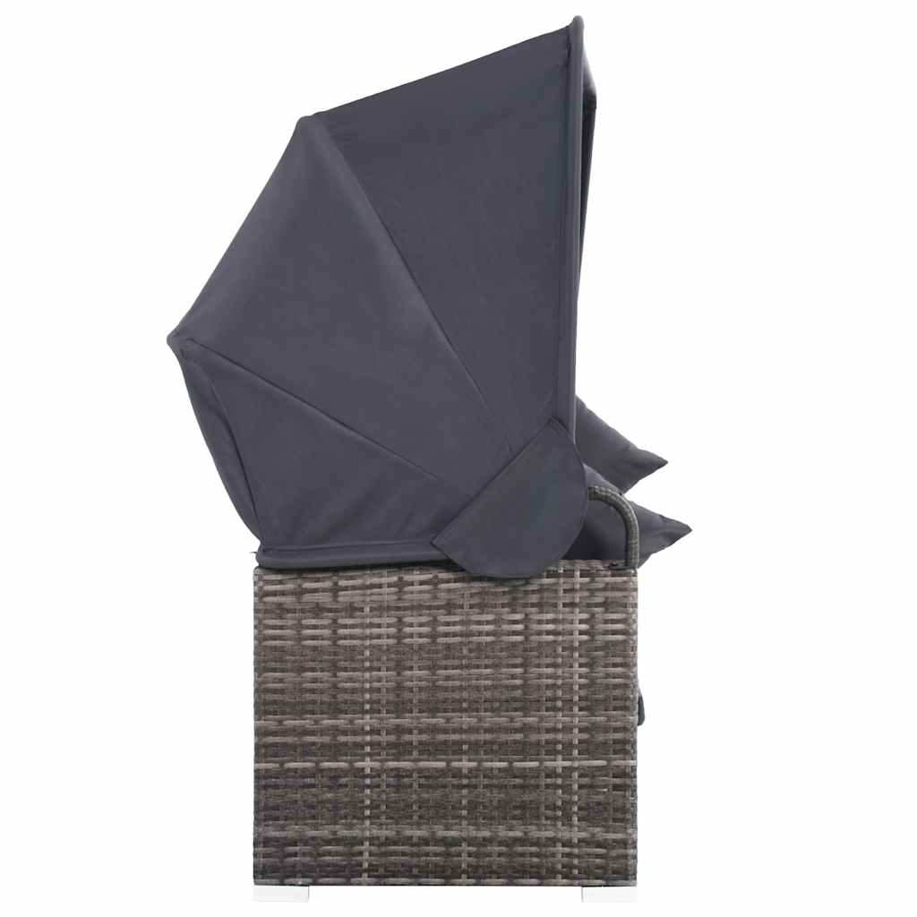 Salon de jardin 7 pcs avec coussins Résine tressée Gris - XIOS