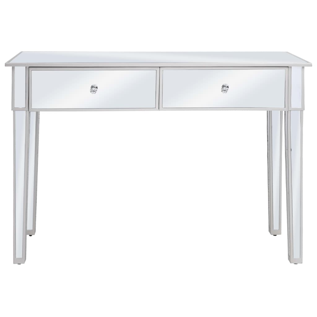 Table console miroir MDF et verre 106,5 x 38 x 76,5 cm - XIOS