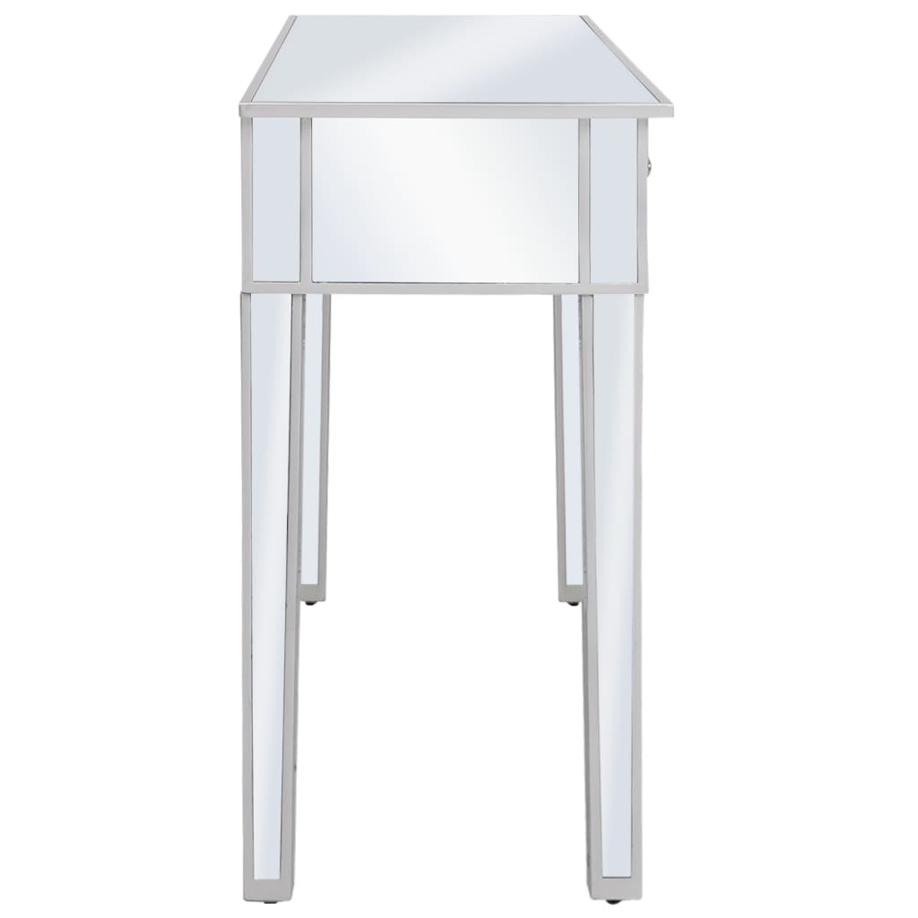 Table console miroir MDF et verre 106,5 x 38 x 76,5 cm - XIOS