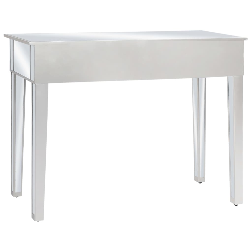 Table console miroir MDF et verre 106,5 x 38 x 76,5 cm - XIOS