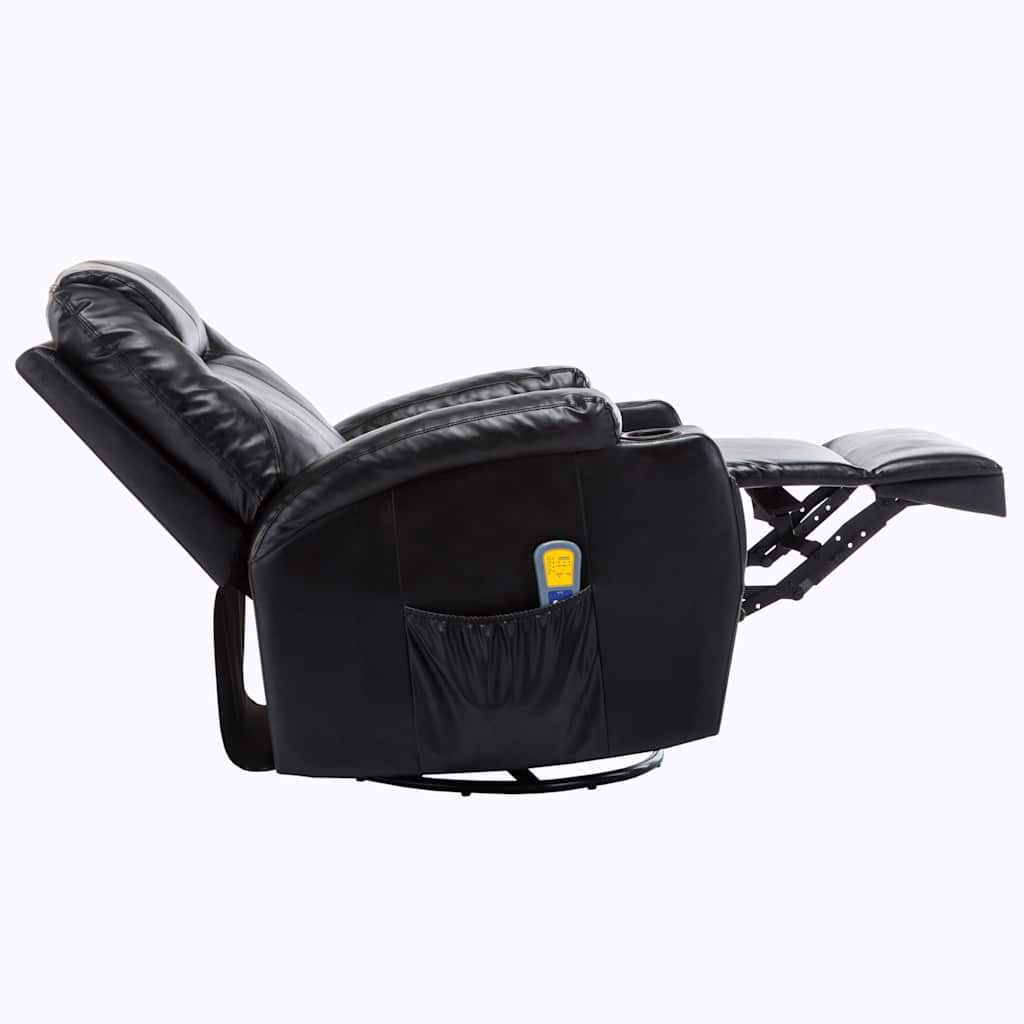 Fauteuil à bascule de massage Noir Similicuir - XIOS
