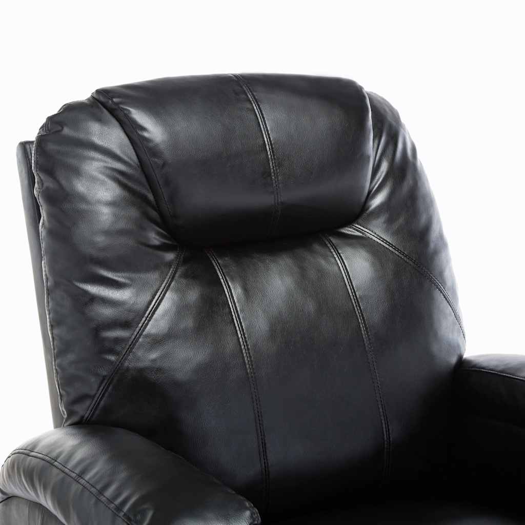 Fauteuil à bascule de massage Noir Similicuir - XIOS