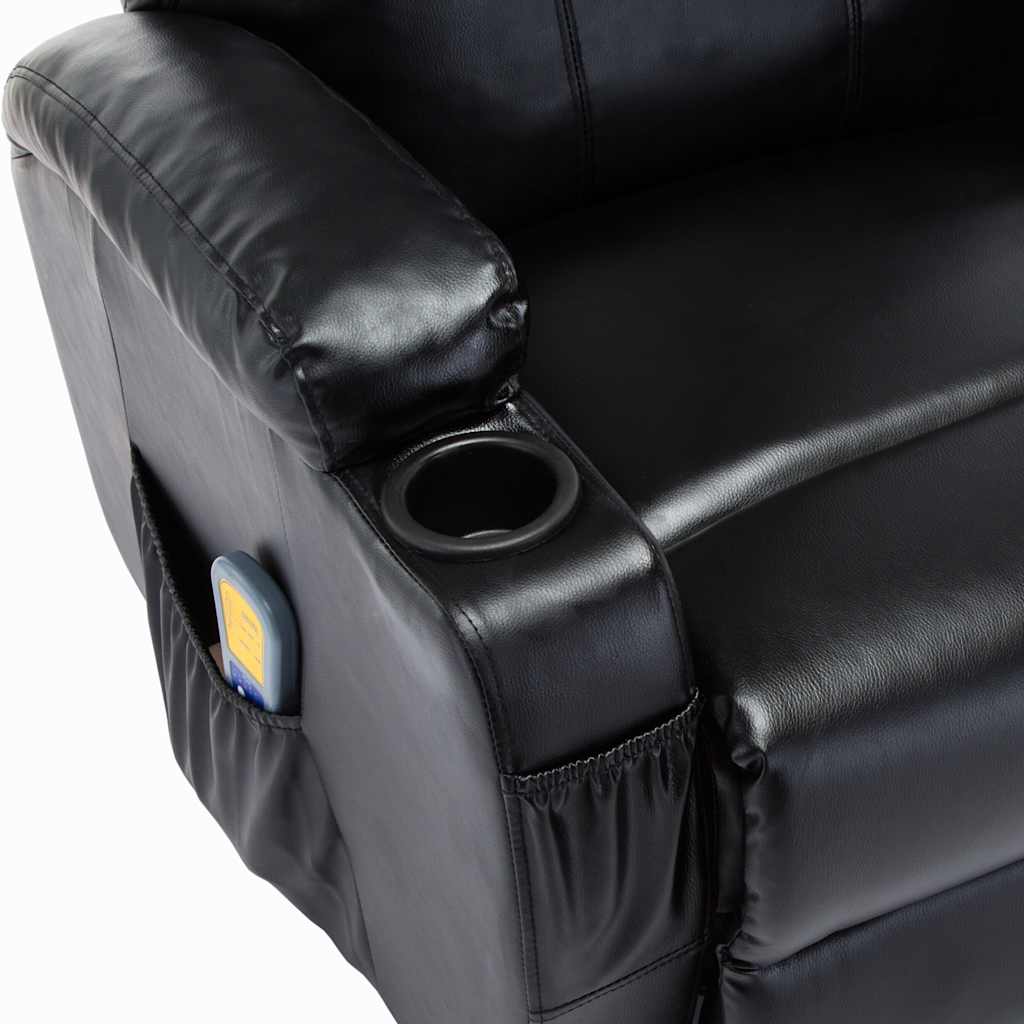 Fauteuil à bascule de massage Noir Similicuir - XIOS