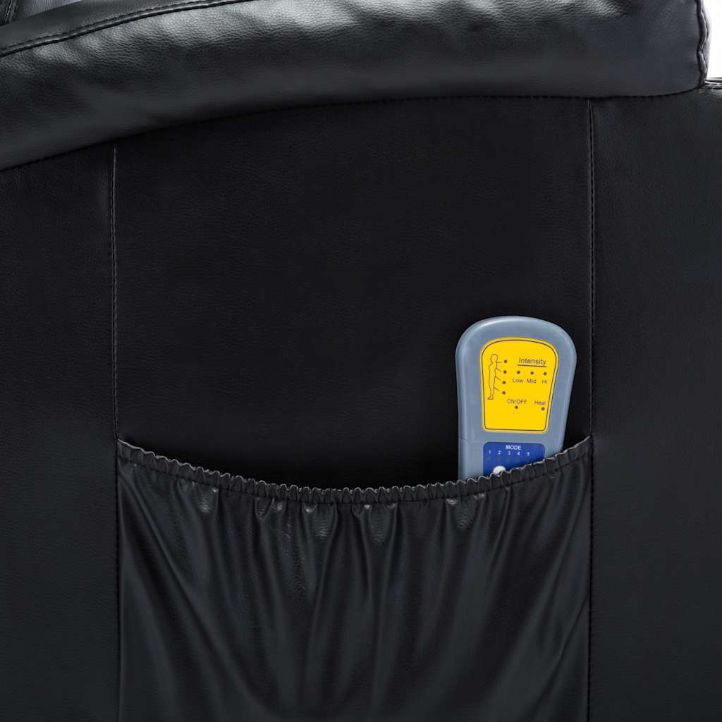 Fauteuil à bascule de massage Noir Similicuir - XIOS