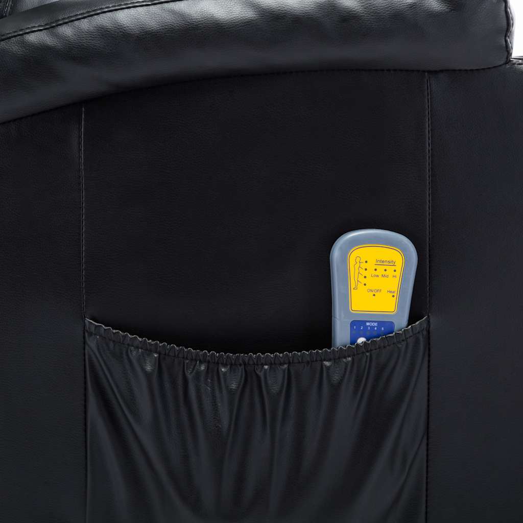Fauteuil à bascule de massage Noir Similicuir - XIOS