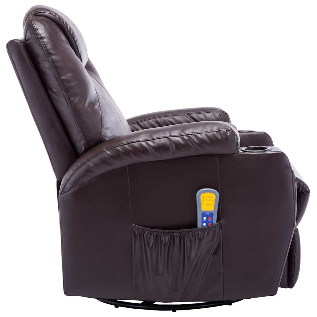 Fauteuil à bascule de massage Marron Similicuir - XIOS