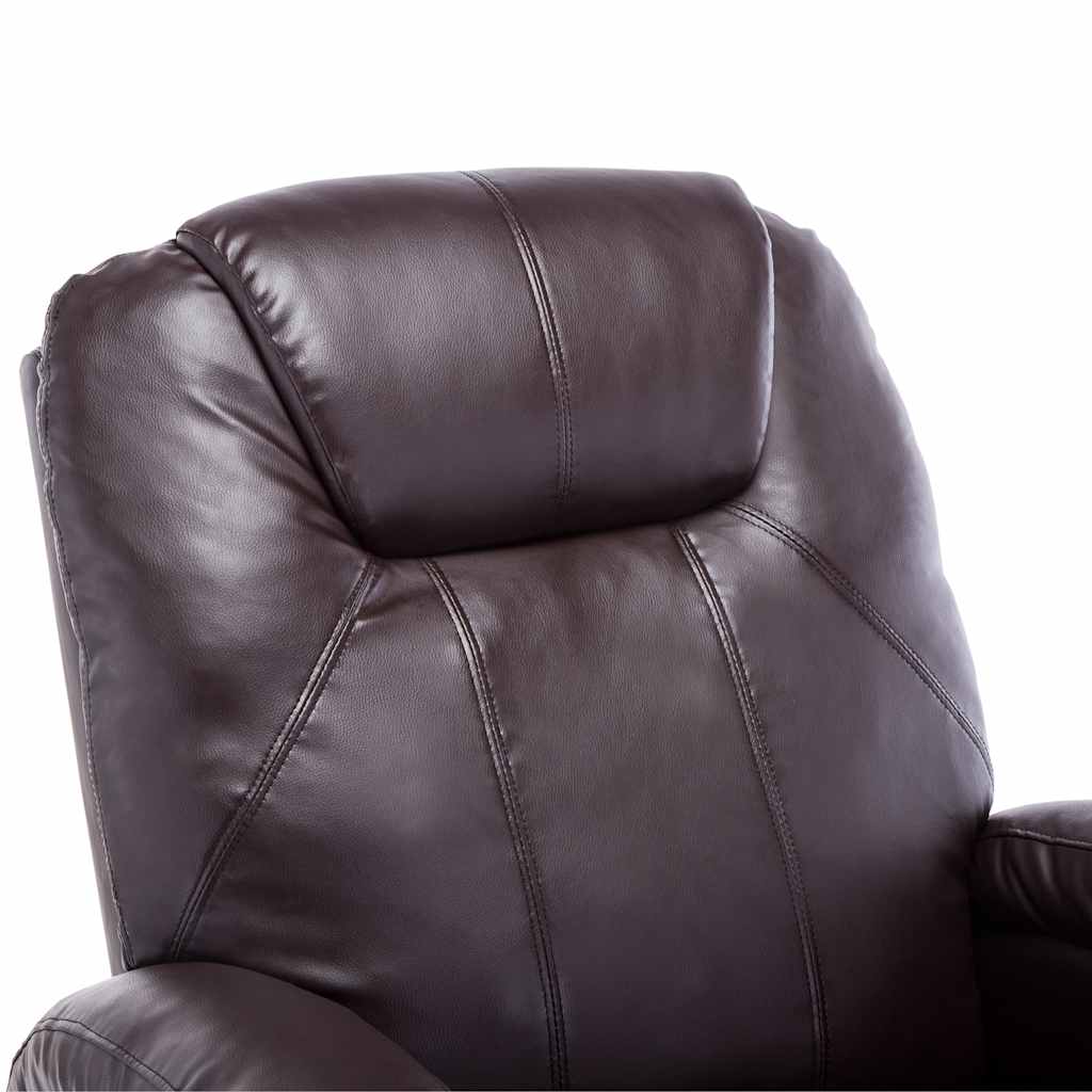 Fauteuil à bascule de massage Marron Similicuir - XIOS