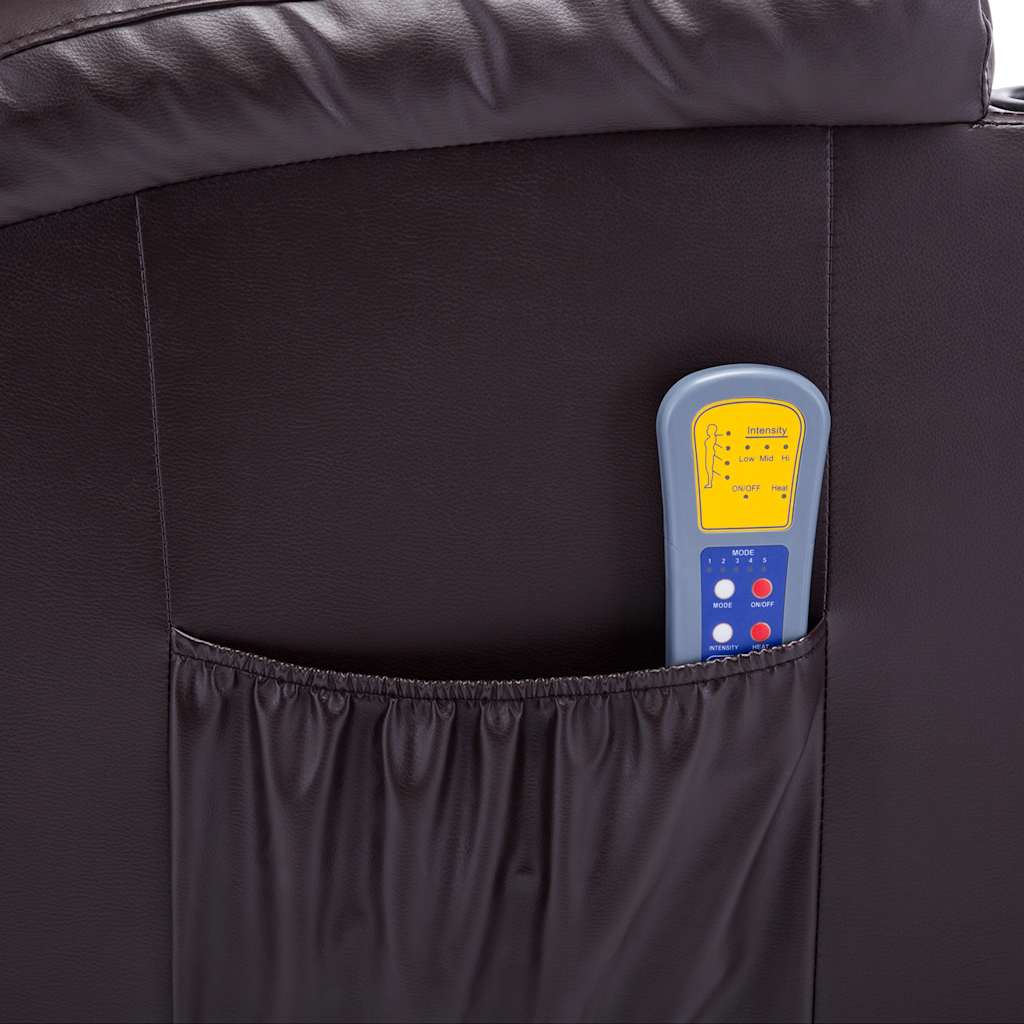 Fauteuil à bascule de massage Marron Similicuir - XIOS