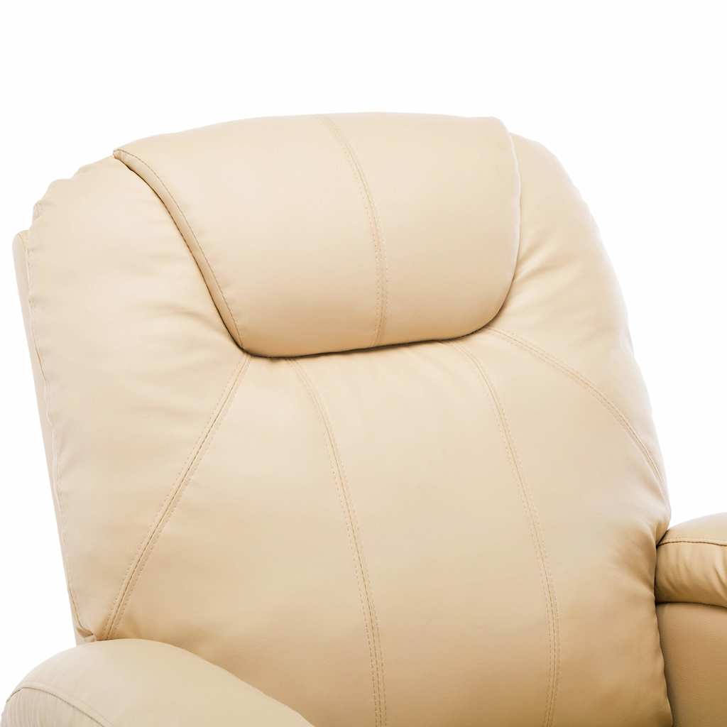 Fauteuil à bascule de massage Crème Similicuir - XIOS