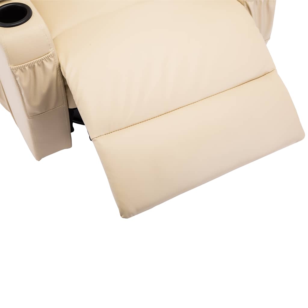 Fauteuil à bascule de massage Crème Similicuir - XIOS