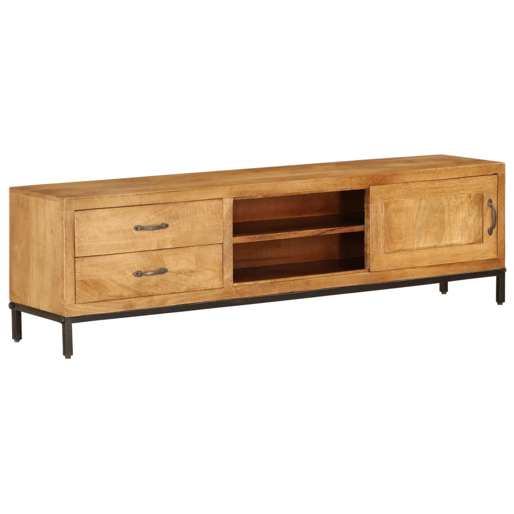 Meuble TV Bois de manguier massif 140 x 30 x 40 cm - XIOS