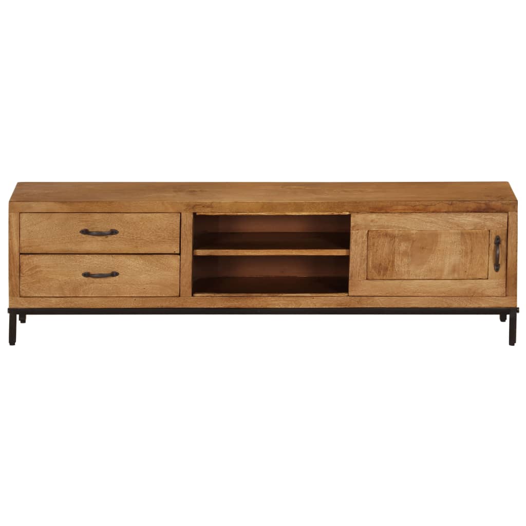 Meuble TV Bois de manguier massif 140 x 30 x 40 cm - XIOS