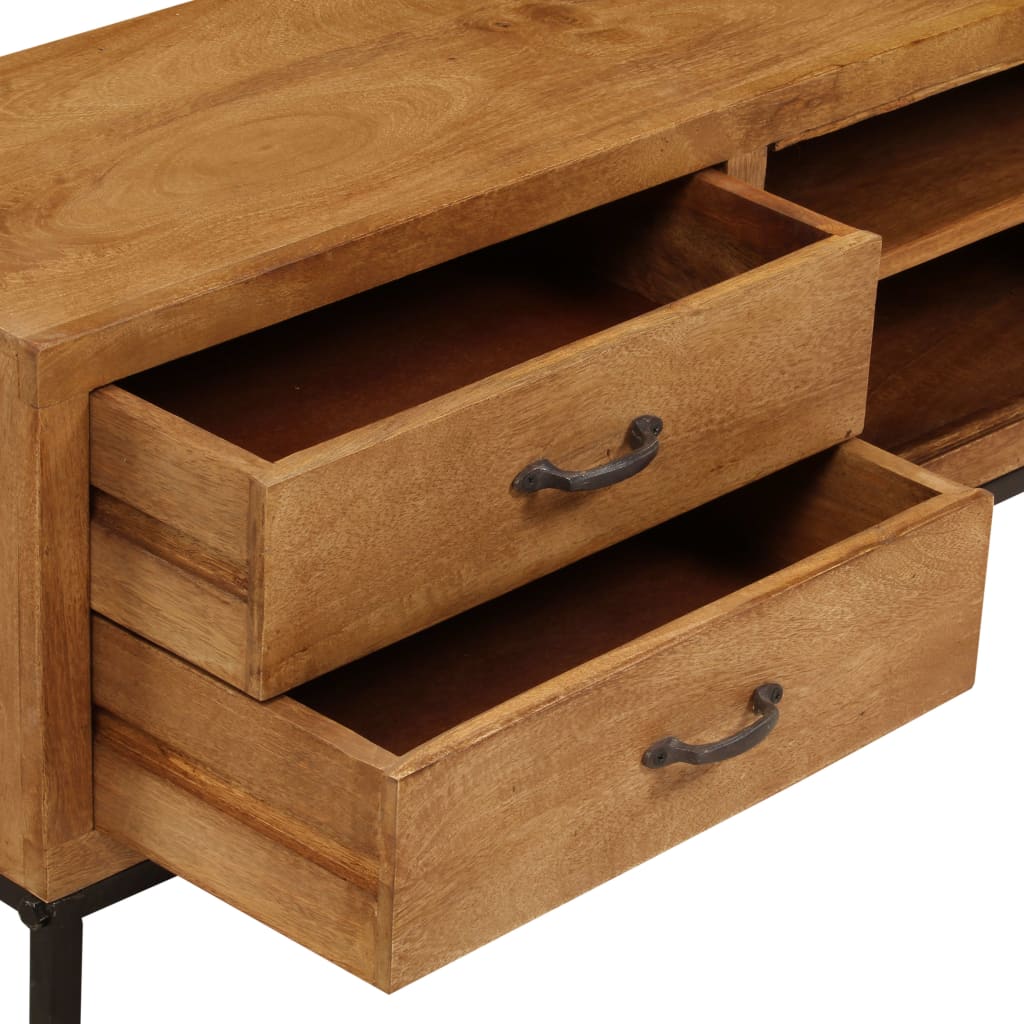 Meuble TV Bois de manguier massif 140 x 30 x 40 cm - XIOS