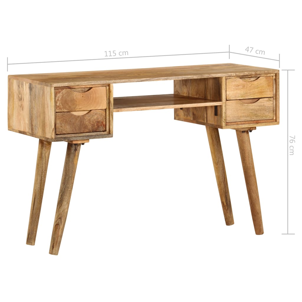 Bureau Bois de manguier massif 115 x 47 x 76 cm - XIOS