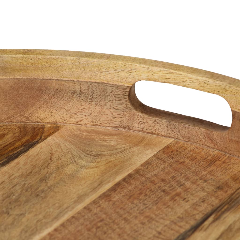 Table basse Bois de manguier massif et acier 50x40 cm - XIOS