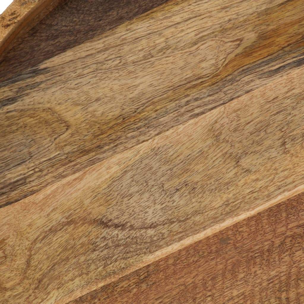 Table basse Bois de manguier massif et acier 50x40 cm - XIOS