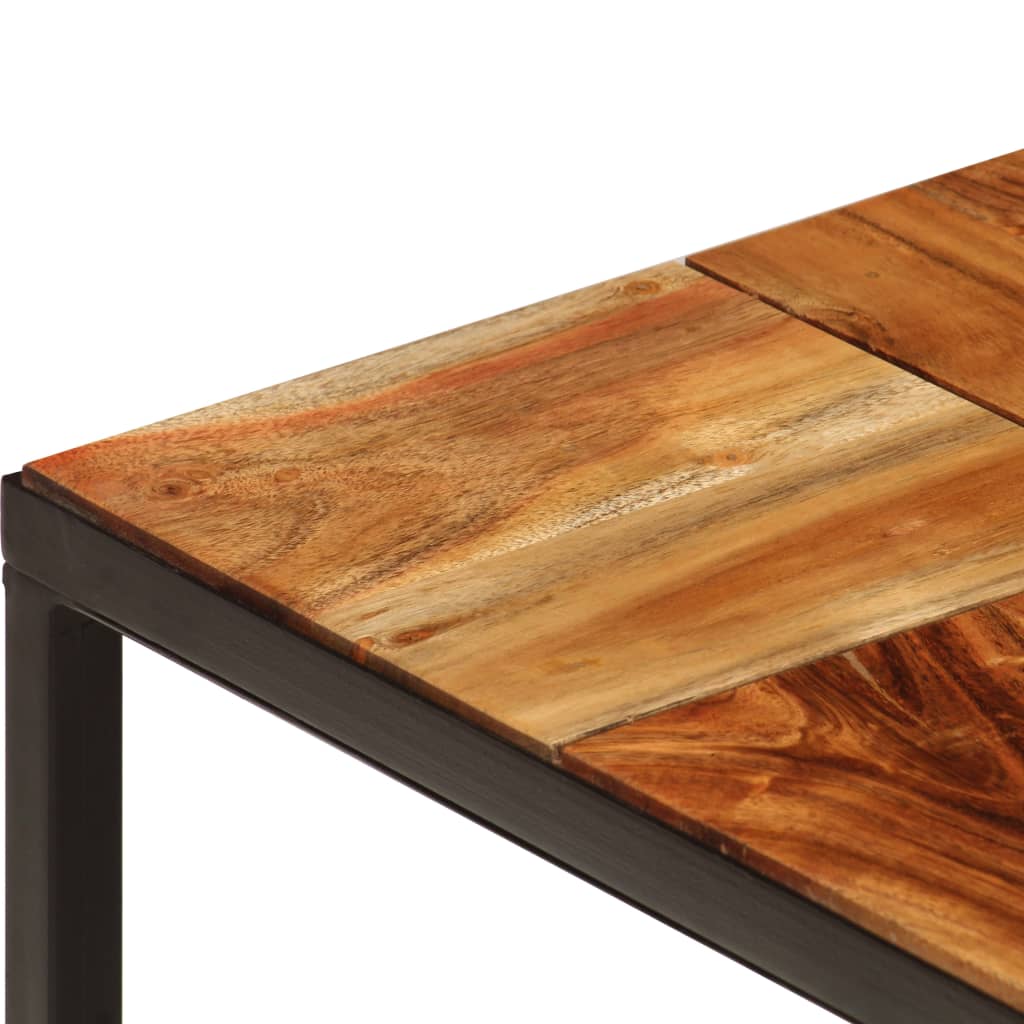 Table basse 110x60x40 cm Bois d'acacia solide et acier - XIOS